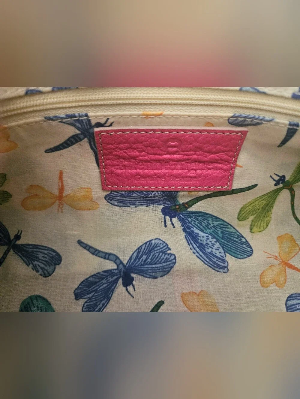 Etienne Aigner Fuchsia Pink Pebble Leather Satchel Handbag